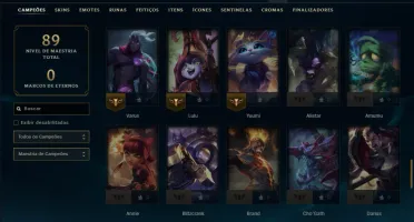 Diamante 2 com 85 Champs e 11 Skins +2k de RP