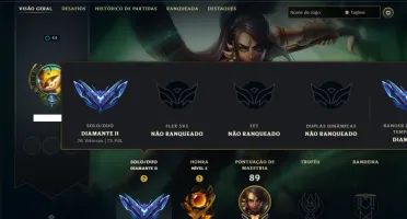 Diamante 2 com 85 Champs e 11 Skins +2k de RP
