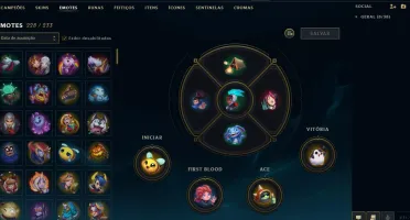 Conta level 412 todos os champ 170 skin 228 emote 326 icone