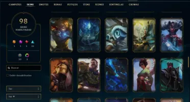 Conta unranked com 140 champs e 98 skins ( MAIN SUP )