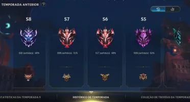Conta Wild Rift 78 Skins, 2x ex GM + Conta LoL 50 Skins.