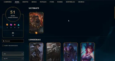 Conta Wild Rift 78 Skins, 2x ex GM + Conta LoL 50 Skins.