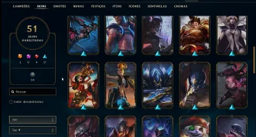Conta Wild Rift 78 Skins, 2x ex GM + Conta LoL 50 Skins.