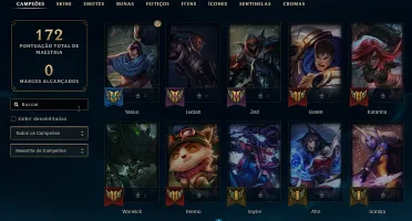 Conta Wild Rift 78 Skins, 2x ex GM + Conta LoL 50 Skins.