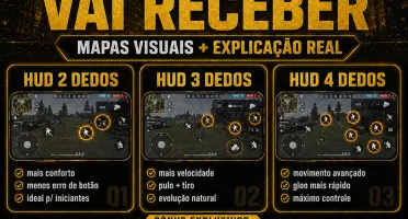 HUD dos Pro Players FF 2026 | 2, 3 e 4 Dedos