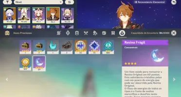 Genshin Impact Rank de Aventura 34 / 16 Personagens