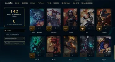 Ouro 3 com 50 Champs e 41 Skins
