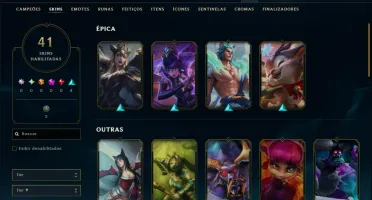 Ouro 3 com 50 Champs e 41 Skins