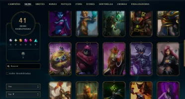 Ouro 3 com 50 Champs e 41 Skins