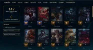 Ouro 3 com 50 Champs e 41 Skins