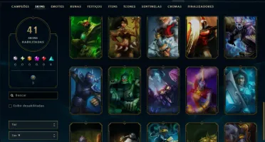 Ouro 3 com 50 Champs e 41 Skins