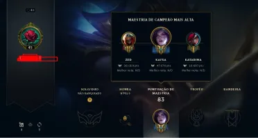Conta league of legends com Zed dizimador de galáxias