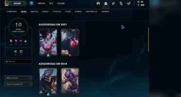 CONTA DE LOL COM SKIN KAYLE JUÍZA E VITORIOSAS DE 2016/17/18