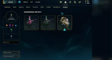 CONTA DE LOL COM SKIN KAYLE JUÍZA E VITORIOSAS DE 2016/17/18