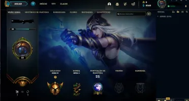 Conta LoL Gold 4 - 22 Champ 2 Skins - Smurf