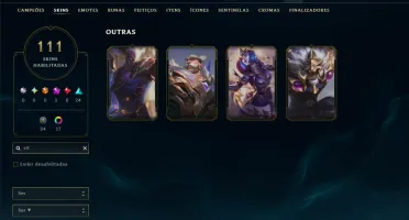 Platina 2 com TODOS os Champs e 111 Skins ( JG / ADC )