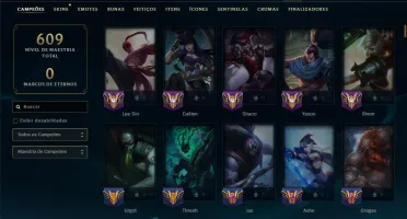 Platina 2 com TODOS os Champs e 111 Skins ( JG / ADC )