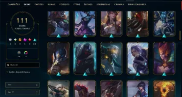 Platina 2 com TODOS os Champs e 111 Skins ( JG / ADC )