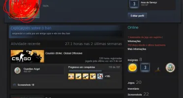 Conta steam 19 jogos 3 anos