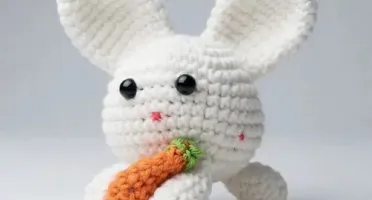 Coelho Branco Cenoura Amigurumi