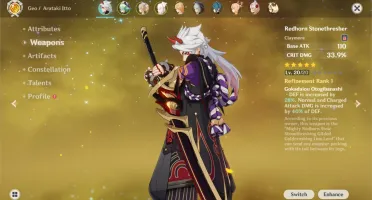 Genshin Impact AR35 Arataki Itto + Arma Redhorn e Yoimiya!