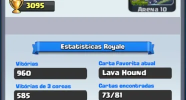 Conta nível 10 Clash Royale / Arena 10