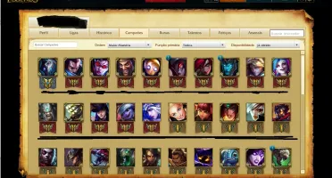 Conta Prata V com Borda 34 skins só skin rara e 70 Champions