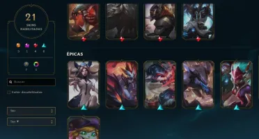 Conta plat 3 | level 62 | 52 champs | 21 skins 3 ultimate