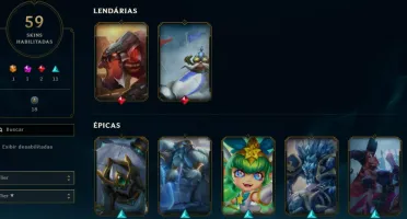 LOL - Full Acesso - LVL 226 - 131 Champions - 59 Skins