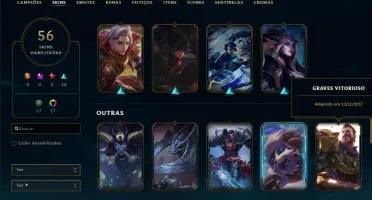 CONTA LOL OURO lV MAIN SUPORTE
