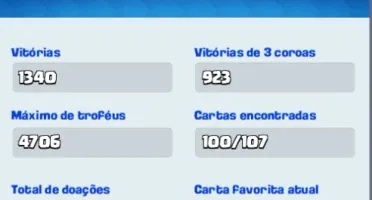 CONTA RARA CLASH ROYALE