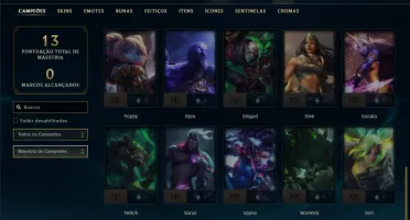 Unranked com 36 Champs e 2 Skins ( Ex Bronze )