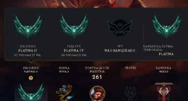 Conta no lol Platina 2 e no valorant Platina 3
