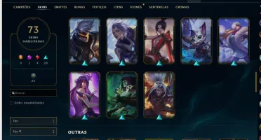 Conta lol quase full champ varias skins