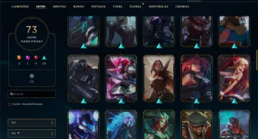 Conta lol quase full champ varias skins