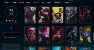 Conta lol quase full champ varias skins