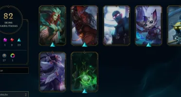 conta lol ouro IV 82 skins