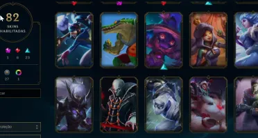 conta lol ouro IV 82 skins