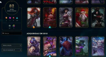 conta lol ouro IV 82 skins