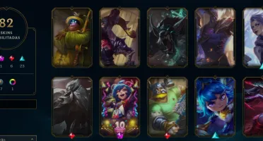 conta lol ouro IV 82 skins