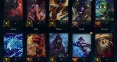 conta lol ouro IV 82 skins