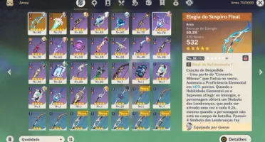 AR 51 Ganyu + Arco T5 / Zhongli / Jean / Orgulho Celestial +