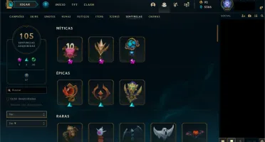 CONTA LOL 1130 SKINS COM PAX TF (PLAT 2 - MMR D2/D3)