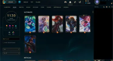 CONTA LOL 1130 SKINS COM PAX TF (PLAT 2 - MMR D2/D3)