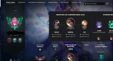 Conta do Lol de um Main Samira