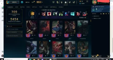 Conta com 5 anos/MMR Platina+/348 Skins/50 Cromas+