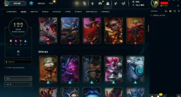 Conta LOL LVL 30 | 89 Campeões| 122 Skins |UNRANKED| 2013