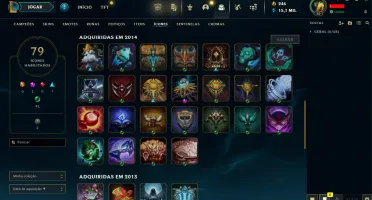 Conta LOL LVL 30 | 89 Campeões| 122 Skins |UNRANKED| 2013