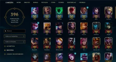 Conta OURO 3 140 Champs 33 Skins