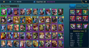 Conta Level 50 Com Vários Lendários no Riad Shadow Legends